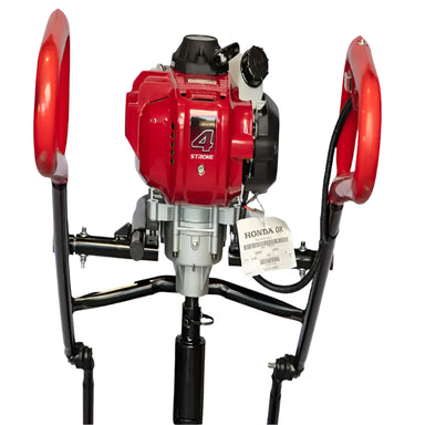 Effortlessly tackle tough ground with the Bullmax Wheeled Earth Auger, driven by a powerful Honda GX50 4-stroke engine. Built for commercial use, its rugged collapsible frame, heavy-duty gearbox, and wheelbarrow-style dual handles make maneuvering between holes a breeze. The large 12.5″ commercial-grade wheel ensures smooth mobility on diverse terrain, and the fold-down design simplifies transport and storage.