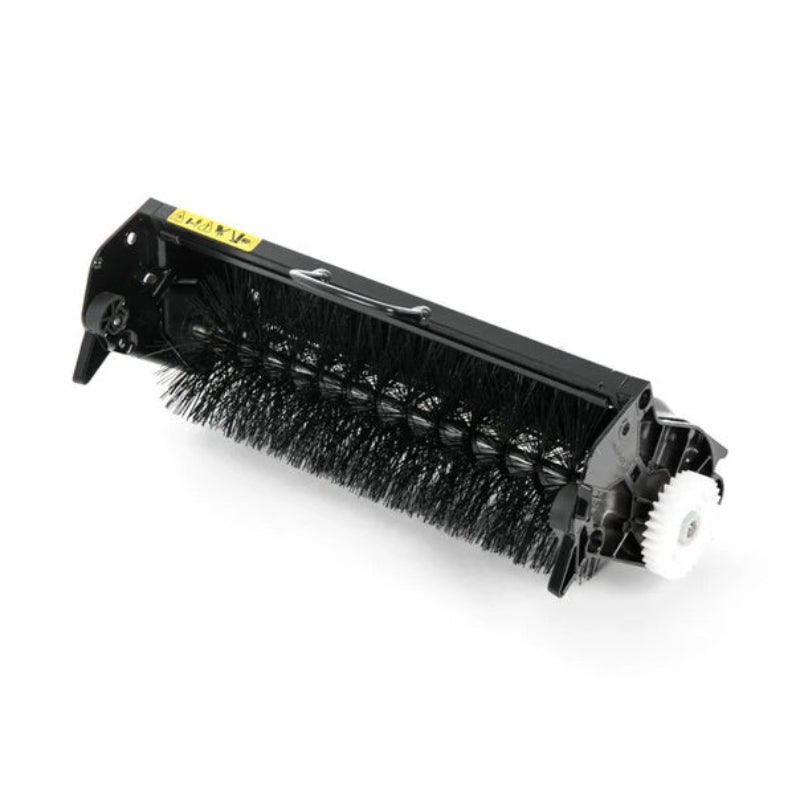 Allett 43cm grooming lawn brush rapid-change cartridge designed for debris removal and turf maintenance, featuring dense bristles and a durable quick-fit mechanism.