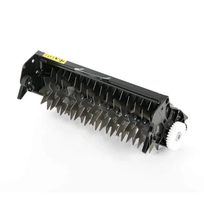 Allett 43cm Verticut Rapid Change Cartridge for Cambridge 43 mowers. Designed to reduce thatch, lift lateral grass growth, and improve turf density. Quick-change system allows easy cartridge swaps for efficient precision lawn care