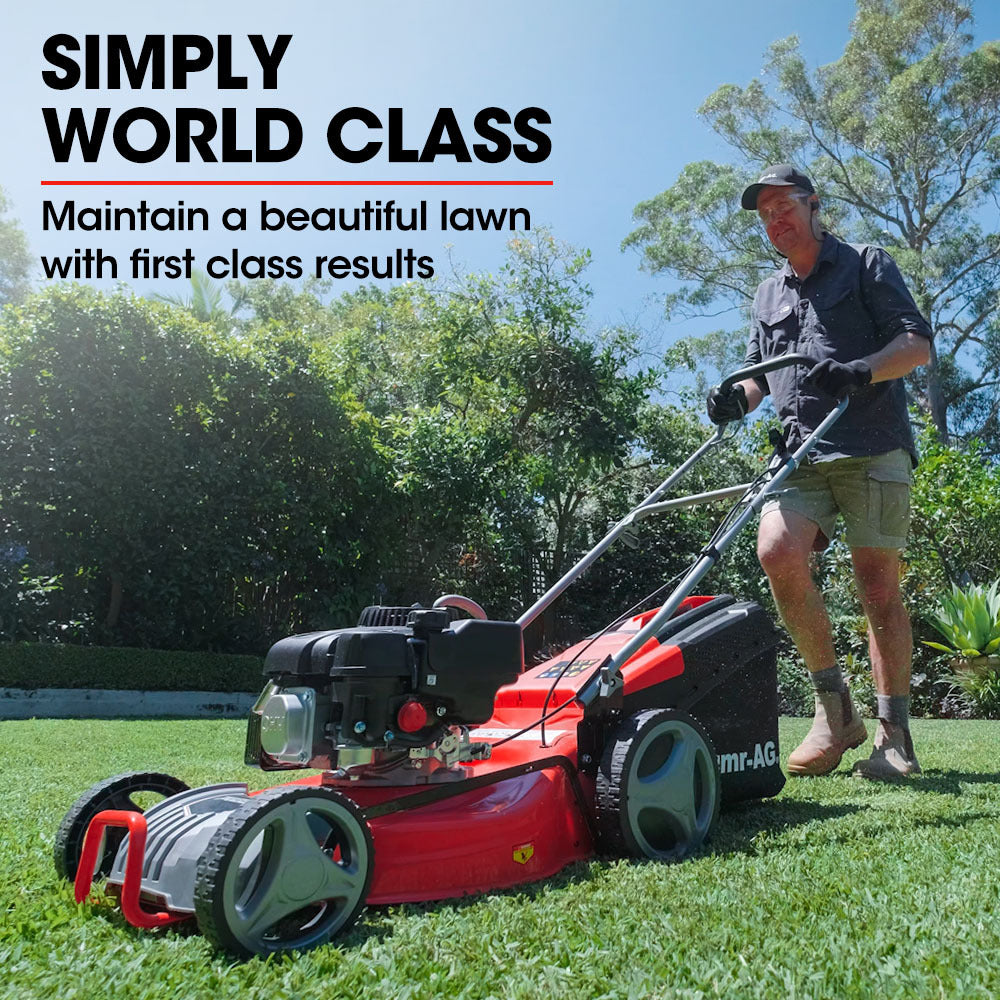 Baumr-AG 18'' 175cc Self-Propelled 4-Stroke Petrol Steel Deck Lawnmower Lifestyle