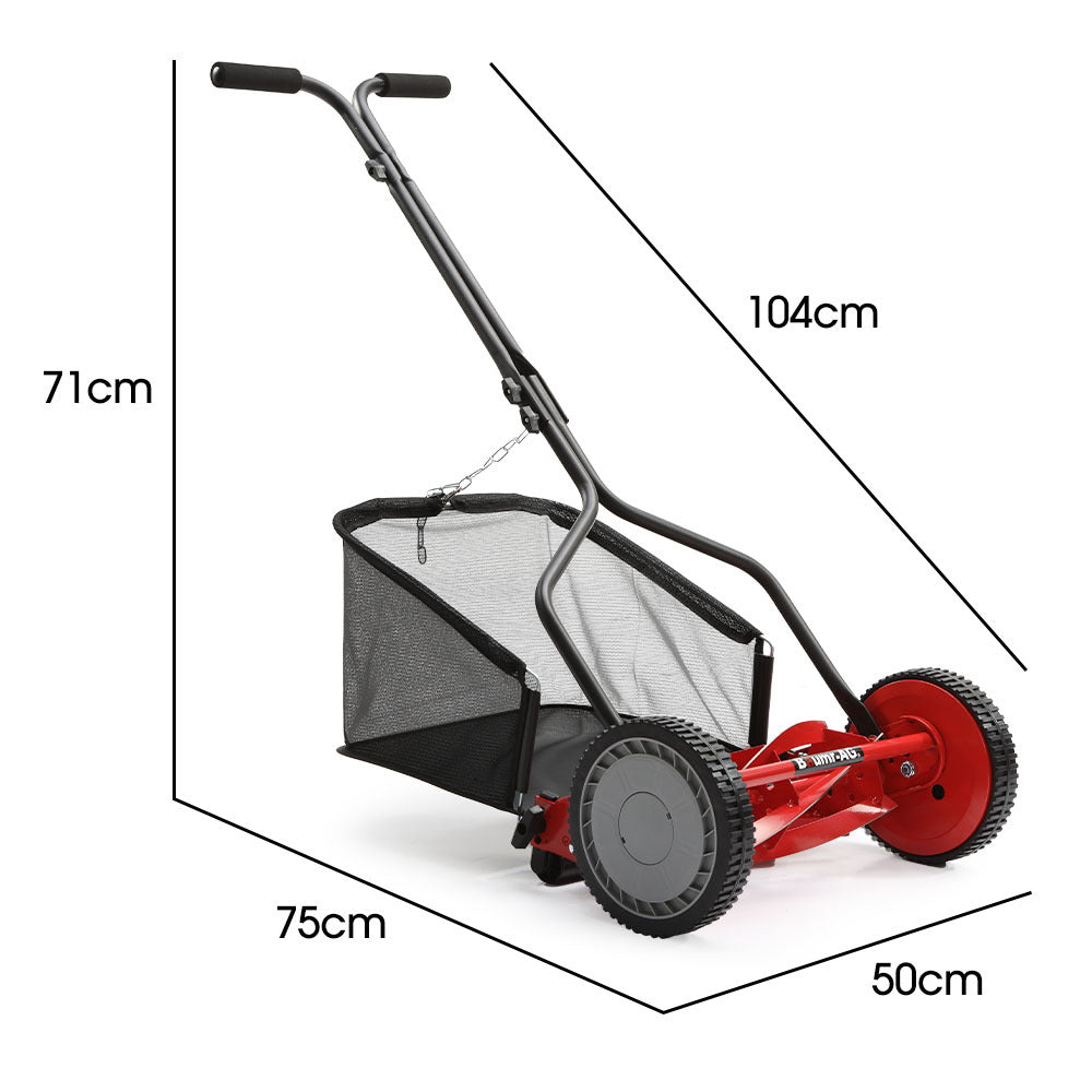 Baumr-AG 350MX 14inch Manual Reel Push Lawn Mower Dimension Drawing