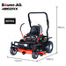 Baumr-AG 48' zero turn ride on lawn mower MOWRIDBMZ48A dimension drawing