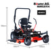 Baumr-AG 62' zero turn ride on lawn mower dimension drawing