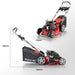 Baumr-AG Petrol Lawn Mower Dimension Drawing