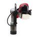 Side profile of Bullmax BMPD-H80-2 post driver featuring a Honda GX35 engine, ergonomic grip with trigger throttle, visible fuel tank, and durable drive cylinder. Ideal for efficiently driving fence posts or stakes in agricultural or landscaping use