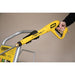 Close-up of the Champion 4200PSI Pressure Cleaner’s yellow spray gun handle attached to the metal frame. The handle features a trigger grip and nozzle connector, set against a neutral background, showcasing the durable ergonomic design and high-pressure control.