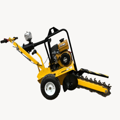 The 18" Crommelins Groundhog Trencher, powered by a reliable Kohler 6.0 engine, delivers precise trenching performance. Featuring durable steel construction, pneumatic wheels, and a chain digging system, it’s ideal for irrigation, reticulation, and landscaping projects requiring efficient soil cutting and trench creation