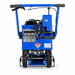 Crommelin Sod & Turf Cutter – GX200 shown from the rear, highlighting the operator controls, adjustment levers, drive mechanism, traction wheels and Bluebird chassis.