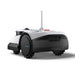 Rear angled view of the ECOVACS GOAT G1 Robotic Lawn Mower on a white background. Wire-free robotic mower with integrated antenna and rugged drive wheels for automated lawn mowing, precise navigation, and reliable performance on residential lawns.