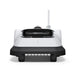 Front sensor view of the ECOVACS GOAT G1 Robotic Lawn Mower on a white background. Wire-free robotic mower with integrated camera, panoramic sensor, and antenna for automated lawn mowing, accurate navigation, and obstacle avoidance in residential gardens.
