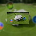 FJD Titan Robotic Mower featuring RTK, LiDAR, and vision navigation technologies on a golf course, delivering centimetre-level positioning, intelligent obstacle detection, wire-free navigation, and precise autonomous mowing for commercial turf, sports fields, and golf course maintenance.