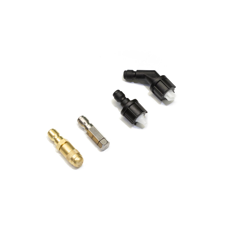 The image displays various components commonly associated with sprayers, particularly those used with ATVs or similar equipment.