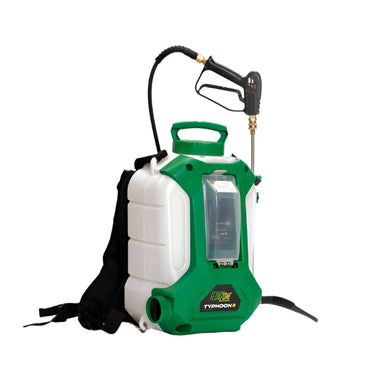 FlowZone Typhoon G3 is a high-performance backpack sprayer designed for professional-grade spraying tasks. With a powerful battery-operated pump, variable pressure control, and a durable design, it delivers consistent spray output for efficient application of chemicals, fertilizers, or disinfectants. Ideal for landscaping, pest control, and industrial use.