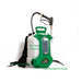 The image displays a FlowZone Typhoon Battery Backpack Sprayer, a professional-grade, battery-powered sprayer designed for various applications such as pest control, lawn care, and garden watering. 