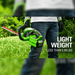 Greenworks 40V Hedge Trimmer carried comfortably by an operator, highlighting its lightweight cordless design for reduced fatigue, easy handling, and efficient trimming of hedges, shrubs, and garden borders during extended outdoor maintenance tasks.
