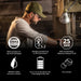 ISOtunes Free 2.0 Bluetooth hearing protection earbuds shown in use in a workshop, highlighting OSHA compliance, 25 NRR noise reduction, wireless range, battery life, and sweat-resistant design for safe audio use in noisy work environments.