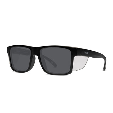 LIIVE Safety Tradie Polarised Matt Black | Clear Blinker