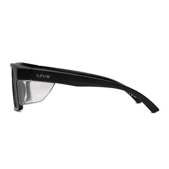 LIIVE Safety Tradie Polarised Matt Black | Clear Blinker image1