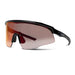 LIIVE Safety Chisel Mirror sunglasses in matte black with smoke-tinted wraparound lens. Designed for superior eye protection and comfort during outdoor work or sports, offering a sleek aerodynamic style with impact-resistant construction.