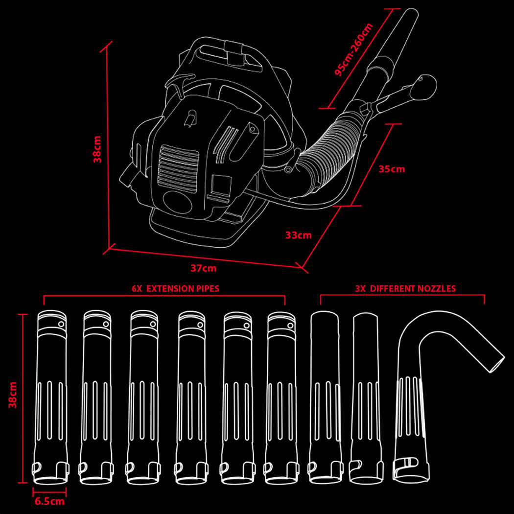 MTM 30CC Backpack Petrol Leaf Blower Yard Garden Commercial Outdoor Specifications