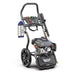 Rato PW2700-V petrol pressure washer with 2700 PSI cleaning power and durable OHV engine. Heavy-duty design with spray gun, large wheels, detergent tank, and quick-connect nozzles for driveways, vehicles, outdoor furniture, and commercial cleaning tasks.