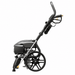 Rato Pressure Washer PW2700-V shown from the opposite side on a white background, featuring the spray lance, trigger gun, coiled hose, large wheel, petrol engine housing and upright handle frame.