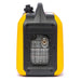 Side view of the Rato R2000iS-6 inverter generator in bright yellow casing with black top handle. The engine side is visible with protective ventilation grille, showing the internal exhaust port area, designed for airflow cooling and secure engine housing.