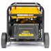 Rear view of the Rato R9500iD-3 9.5kW open frame inverter generator. Displays engine compartment and inverter housing with bold Rato branding. Built with durable wheels and frame for industrial, commercial, and emergency backup power supply needs.