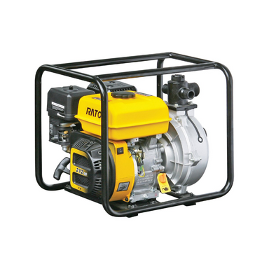 Rato RT40YB75-3.6Q high pressure water pump with 1.5-inch discharge port, 7hp 212cc 4-stroke OHV petrol engine and twin impeller design. Delivers high flow and strong pressure, ideal for firefighting, farm irrigation, water transfer, and commercial pumping tasks.