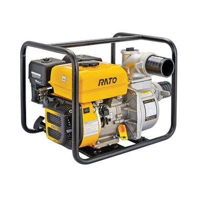 Rato RT80ZB28-3.6Q 3-inch clean water transfer pump with a powerful 7hp 212cc 4-stroke petrol engine. Designed for fast and efficient water movement in farms, irrigation, construction sites, pools, and general water transfer applications where reliability matters.