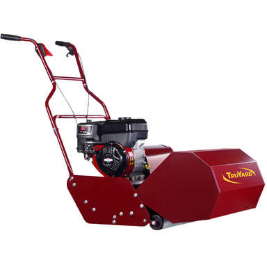 The RM52 features a powerful Kohler 5.5hp engine, a 21-inch (520mm) cutting width, six-blade hardened steel cylinder, self-propelled drive with automated clutch, foldable handles, and a 72L grass catcher—ideal for large properties and precise lawn care.