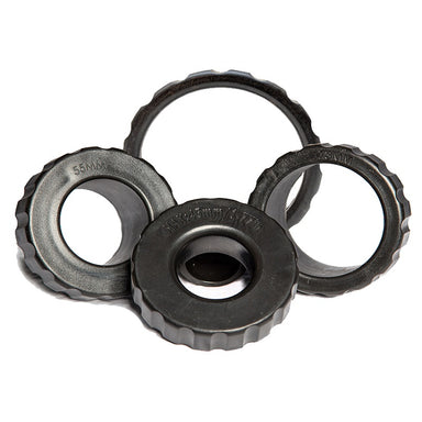 These Post Guide Sleeves are accessories for Bullmax Post Drivers. Their main purpose is to stabilize and guide different sizes of posts during driving operations. The guides help ensure the post remains centered and vertical as it's being driven into the ground, increasing safety, precision, and efficiency.